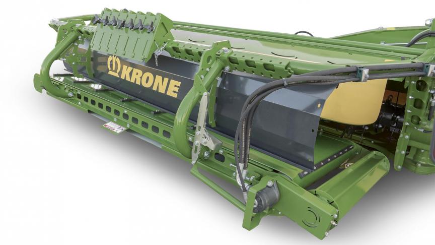 Sur ce nouveau tapis, Krone a augmenté de 25 % le diamètre des galets en vue d’améliorer la qualité et l’homogénéité de l’andainage.